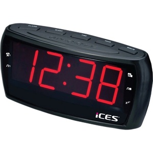 Lenco ICR-230-1 Black - FM радиочас с голям дисплей и PPL FM радио (081983) Будилник