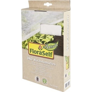 FloraSelf Netkaná textília ekologická 5 x 1,5 m 18g/m² biela