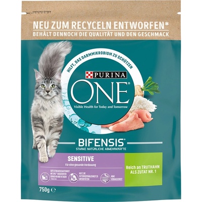 Purina ONE Bifensis Sensitive krůtí a rýže 0,75 kg