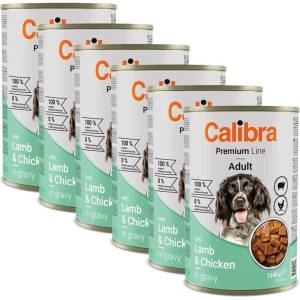 Calibra Dog Premium Adult с агне и пиле 6 x 1240 г