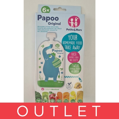Petitemars Vrecko na krmivo Papoo 6x150ml