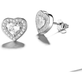 Image 1 of DELIS Обеци "Сърце", сребро 925, jw782, с родиево покритие (jw782)