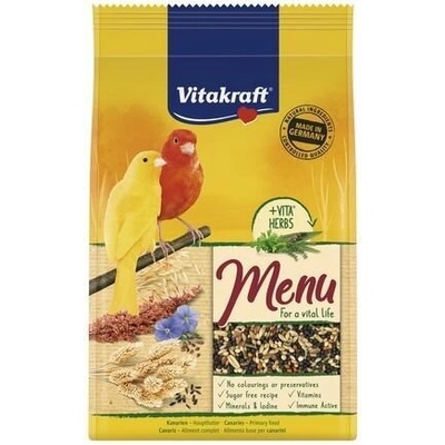 Vitakraft Premium Menu Vital + VITA®HERBS- Храна за канарчета с мед 1kg