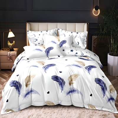 EmonaMall Двулицево спално бельо EmonaMall, 6 части - Модел S18470 (S18470-33333d)