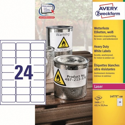 Avery Zweckform 100 listů, A4, bílé L4773-100
