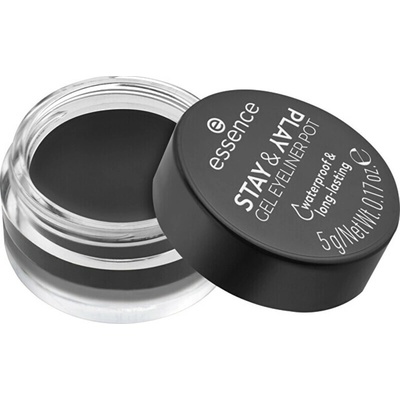 essence STAY & PLAY očné linky 01 Black 5 g
