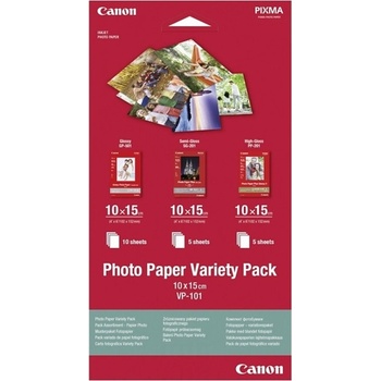 Canon Фотохартия Canon Variety Pack VP-101, 10x15cm, гланцирана/матова/полугланц, 20 листа (BS0775B078AA)