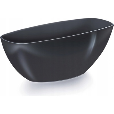 Prosperplast Kvetináč 13 x 19,8 x 10,2 cm plast čierny, sivý