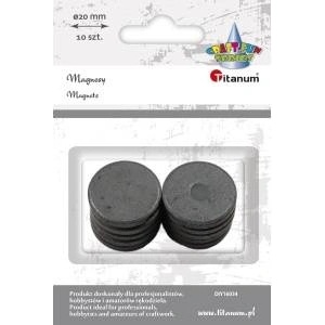 TITANUM Magnets straddling black 20mm 10pcs