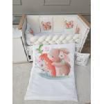 Babyhome Луксозен комплект за бебешко легло 10 части 60/120 см. Цвят зайче (yuar21)