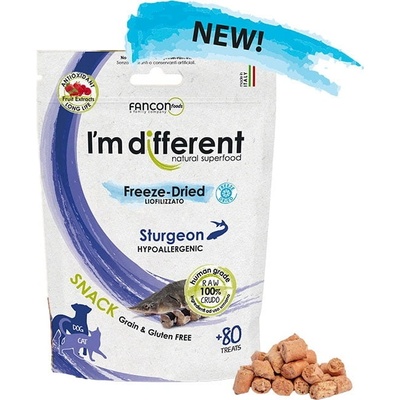 I´M DIFFERENT SNACK jeseter mrazom sušená maškrta 40 g