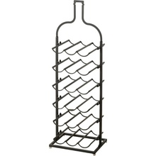 Boltze Home Kovový stojan na víno BOTELLA ve tvaru lahve, výška 91 cm černá