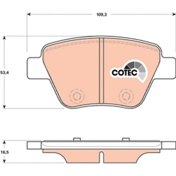 Sada brzdových platničiek kotúčovej brzdy TRW GDB1841