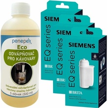 Siemens Brita Intenza TZ70003 3 ks + Penepex Eco univerzálny odvápňovač 500 ml