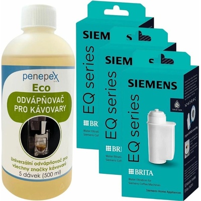 Siemens Brita Intenza TZ70003 3 ks + Penepex Eco univerzálny odvápňovač 500 ml
