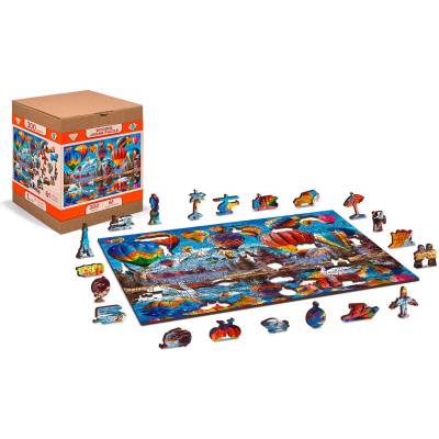 Wooden City - Puzzle Peaceful Travelling - 300 piese