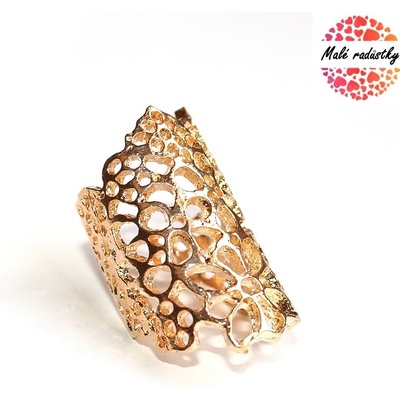 Prsten Fashion Jewerly Golden flowers 177