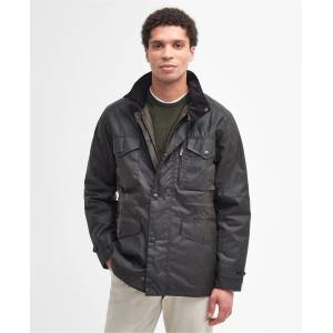 Barbour Яке Barbour Men's Sapper Cotton Concealed Hood Wax Jacket - Olive/Classic