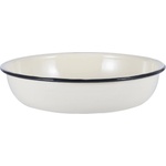 Rosberg Емайлирана купа Rosberg R51222OR18, 18x4 см, Заоблен ръб, Бял (R51222OR18)