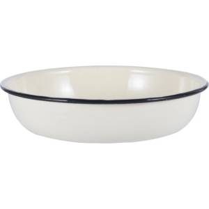 Rosberg Емайлирана купа Rosberg R51222OR18, 18x4 см, Заоблен ръб, Бял (R51222OR18)