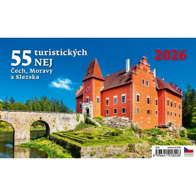 55 turistických nej Čech Moravy a Slezska stolní 2026