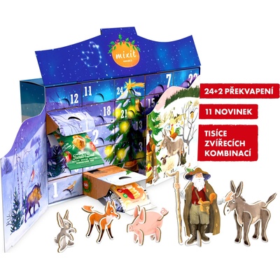 Veľký adventný kalendár Mixit 2025, Fantastické zvieratká 1229g