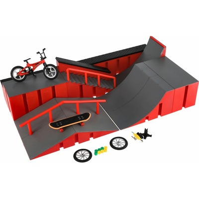 Teddies Skatepark rampy,koleso prstové,skateboard prstový plast s doplnkami 2 farby