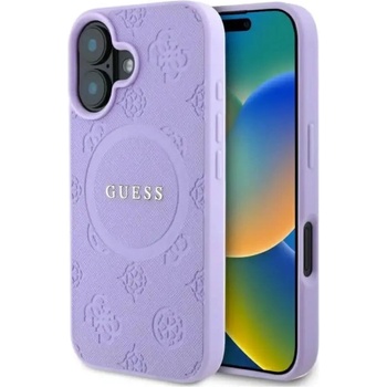 GUESS Калъф Guess Saffiano Peony Classic Logo MagSafena за iPhone 16 Plus - лилав (3666339328252)
