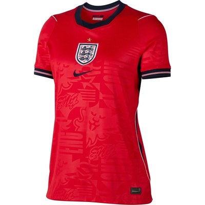 Nike Дамска футболна фланелка Nike England Away Shirt World Cup 2026 Womens - Red/Navy