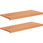 vidaXL Парапети за прозорци 2 бр. Лакиран 100 x 40 x 2 cm Солидно бук (42048242)