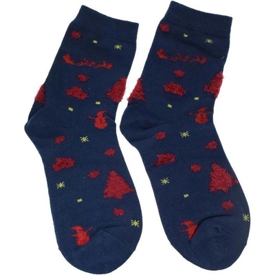 Dámske ponožky CHRISTMAS tmavomodré