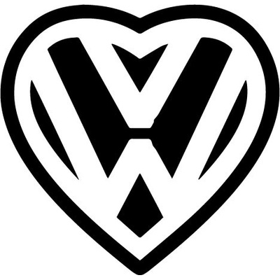 VW srdce - samolepka 50x50cm