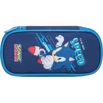 Kstationery Елипсовиден ученически несесер Kstationery Sonic - Speed (68254)