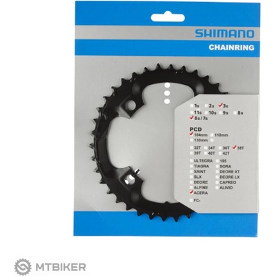 Shimano Acera FC-M361 prevodník, 38T, 3x8