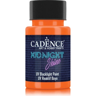 Cadence barva na textil uv midnight shine 50 ml orange yellow žlutooranžová