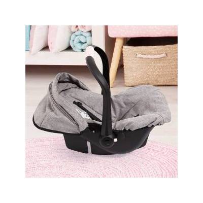 Bayer Car Seat for Nosidelko Doll with Canopy Grey with Crown 67910AA