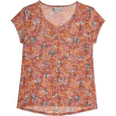 Royal Robbins Дамска тениска Royal Robbins Women's Featherweight Slub Tee T-shirt - Mahogany Marigold Pt (916-4583-0712)