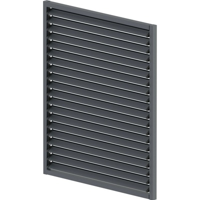 Set čierny plastový horizontálny naklápací systém 1,86x1,64 m s 1,5 m AL Antracit výplňou 20x95, v ALAntracit ráme 50x60