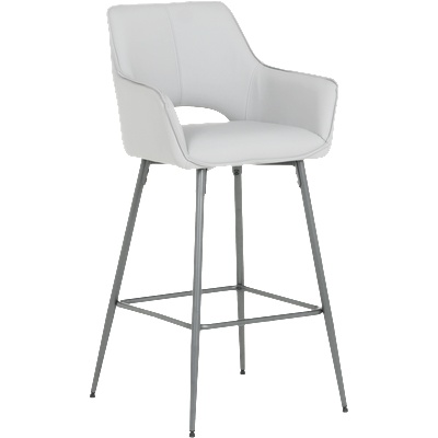 Carmen Бар стол telford 2 силиконова кожа - сив 67