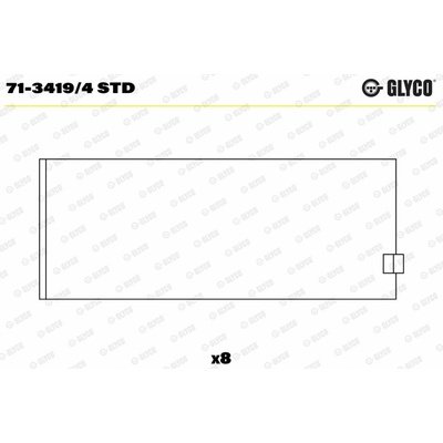 Panva ojničného ložiska GLYCO 71-3419/4 STD