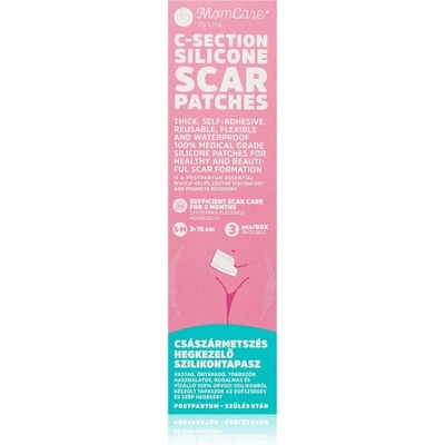 MomCare by Lina C-Section Silicone Scar Patches silikonové náplasti na jizvy po císařském řezu velikost S-M 3x15 cm 3 ks