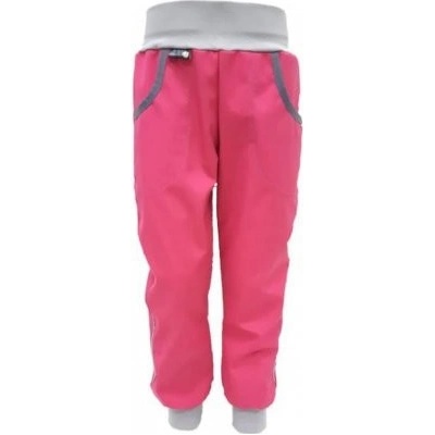 Dan de lion Letní softshellové kalhoty růžové s šedou