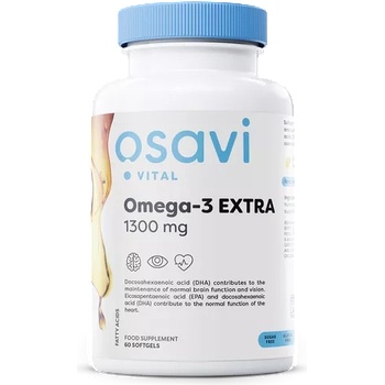 Osavi Omega-3 EXTRA, лимон, 1300 mg, 60 капсули
