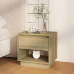 vidaXL Нощно шкафче, опушен дъб, 45x34x44 см, инженерно дърво (809518)