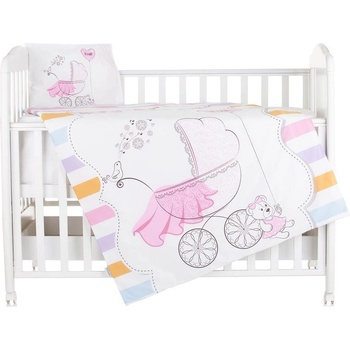 Chipolino Спален комплект 5 части розово сърце (3800931060671)