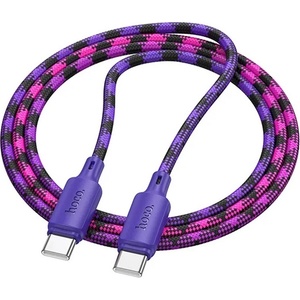 hoco. X116 кабел за данни Type-C - Type-C, 100cm, LILA X116_C_C_P (X116_C_C_P)
