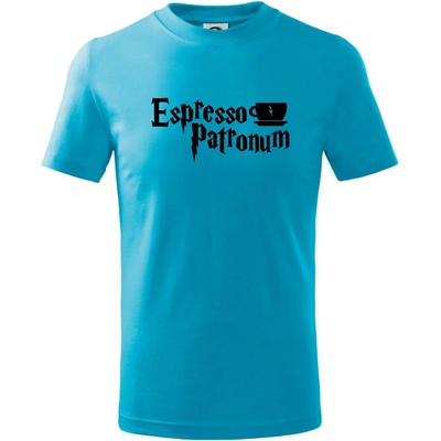 Harry Espresso Patronum tričko detské svetlý tyrkys