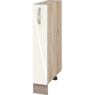 ИРИМ Долен кухненски шкаф бутилиера Сити АРФ-Крийм гланц-11-41 15 см