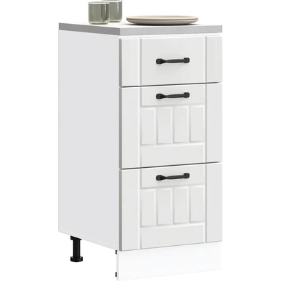 vidaXL Кухненски шкаф Lucca Бяла инженерна дървесина (854230)