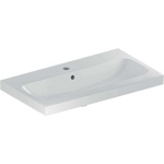 Geberit iCon - Умивалник 75x42x17 см, с преливник, с отвор, KeraTect, бял 501.842. 00.2 (501.842.00.2)
